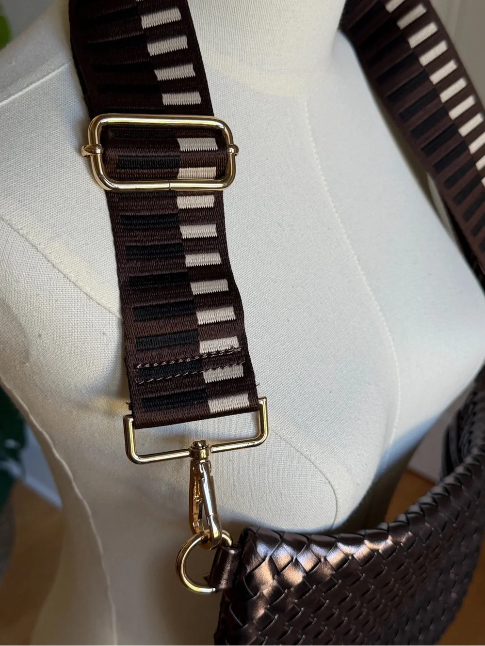 Pretty Simple Metallic Woven Crossbody Bum Bag